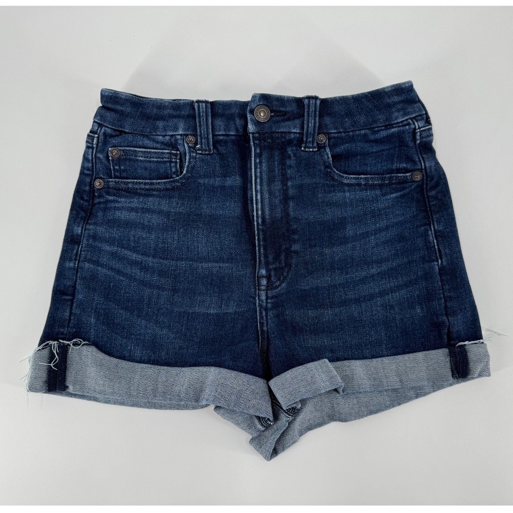 American Eagle Outfitters Womens Size 6 Blue Denim High Waisted Cutoff Stretch